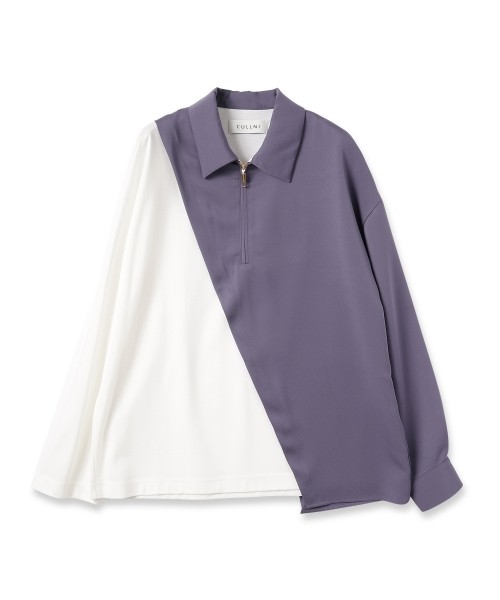 CULLNI ONLINE STORE / Combination Layered Zip Shirts
