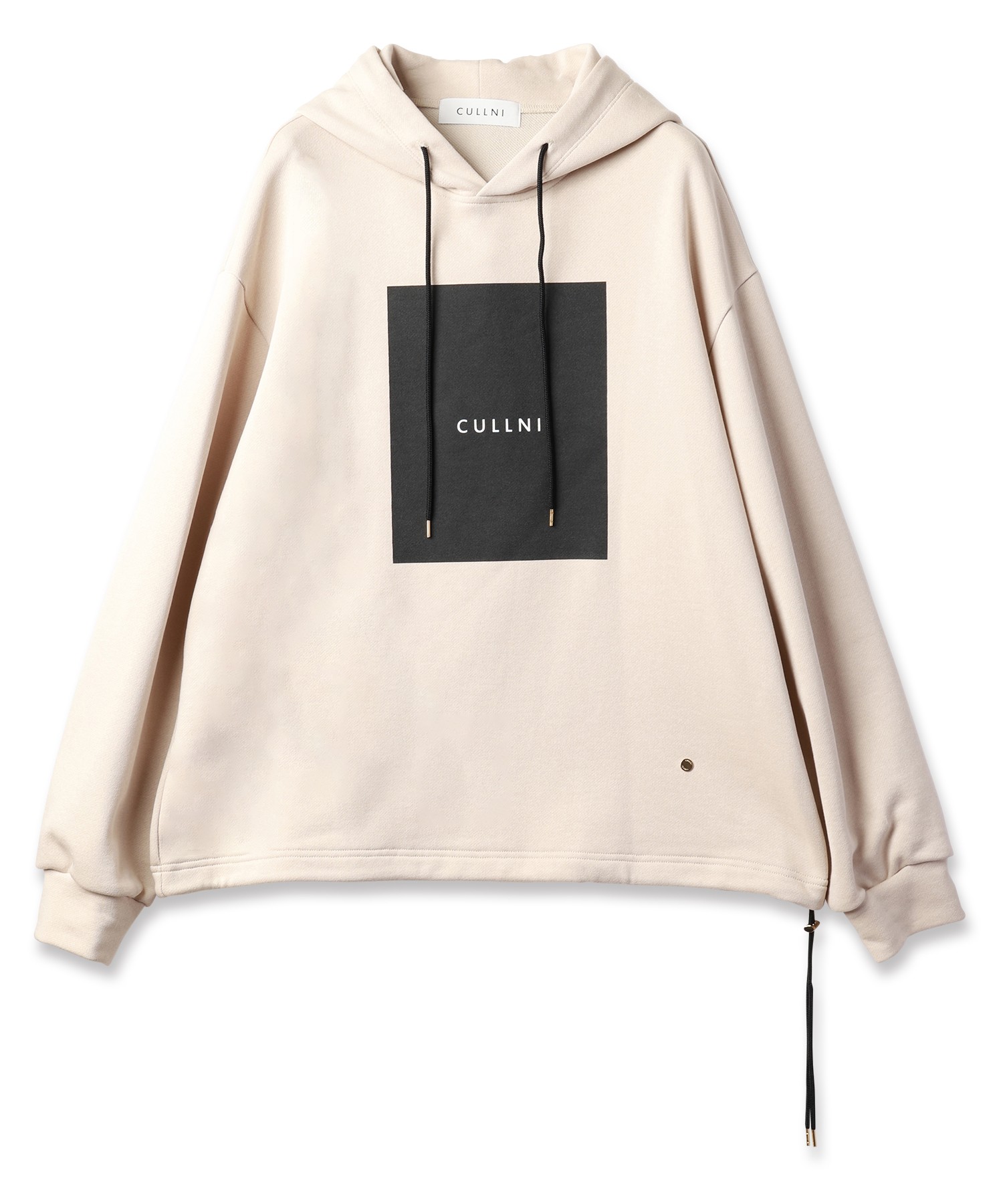 Box Logo Print Drawstring Hoodie