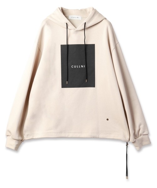 Box Logo Print Drawstring Hoodie