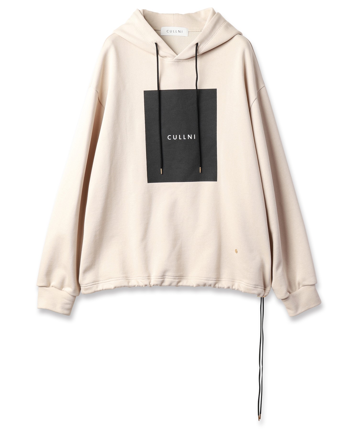 Box Logo Print Drawstring Hoodie