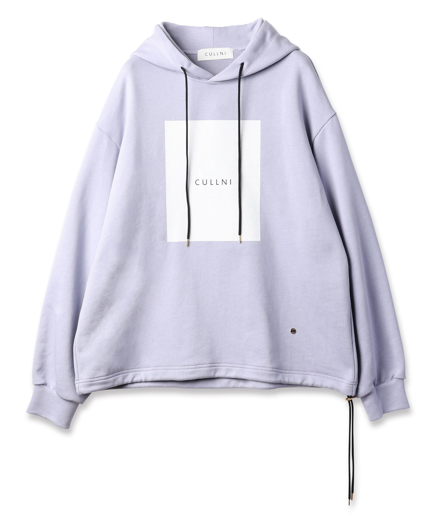Box Logo Print Drawstring Hoodie