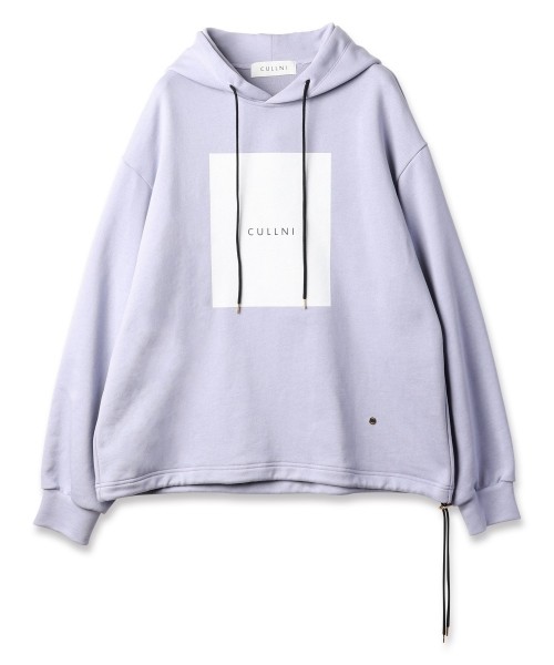 Box Logo Print Drawstring Hoodie