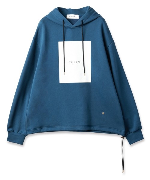 Box Logo Print Drawstring Hoodie