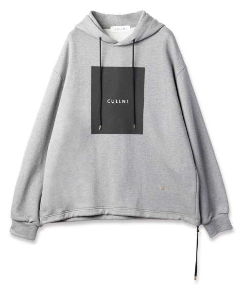 Box Logo Print Drawstring Hoodie