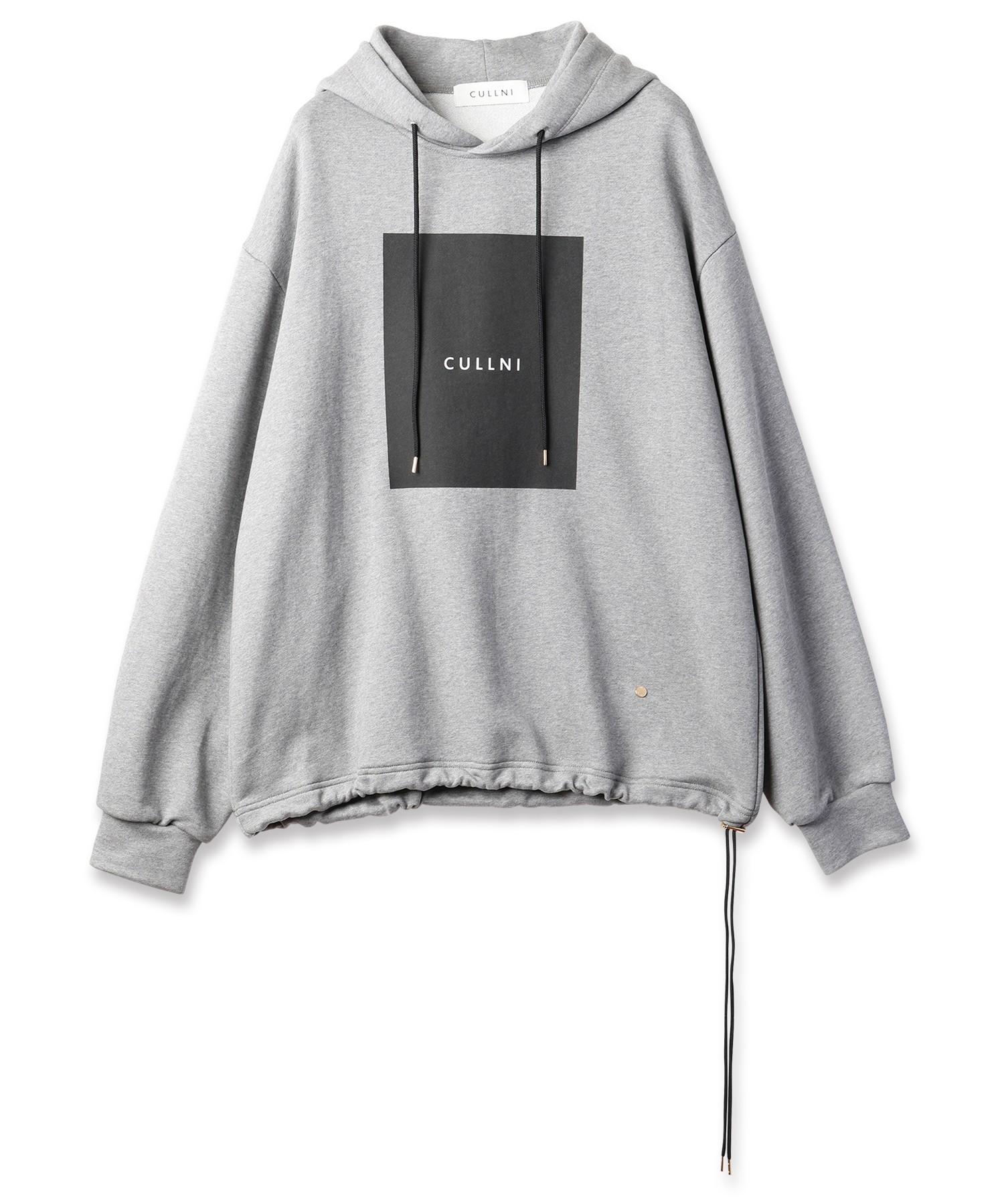 Box Logo Print Drawstring Hoodie