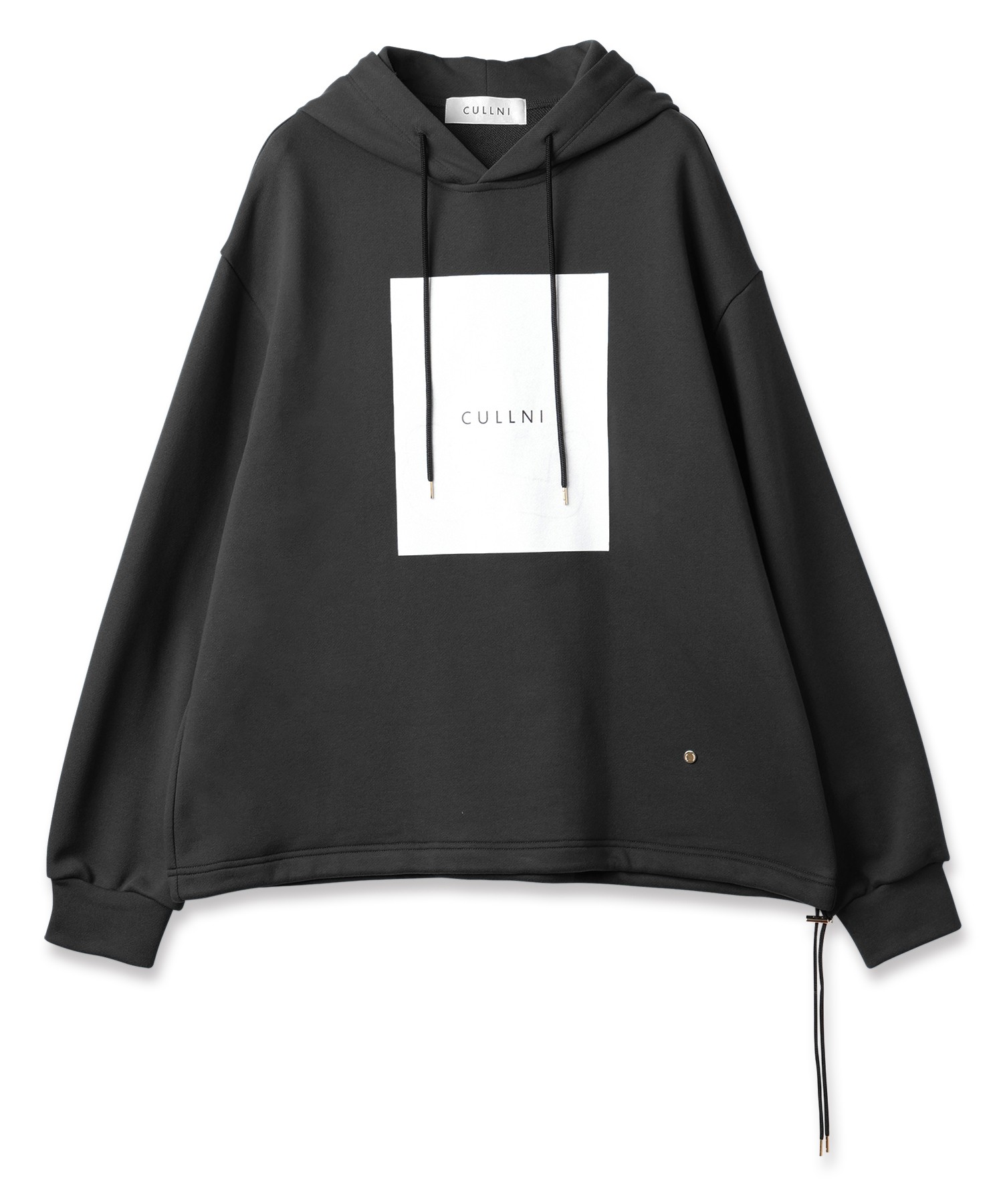 Box Logo Print Drawstring Hoodie