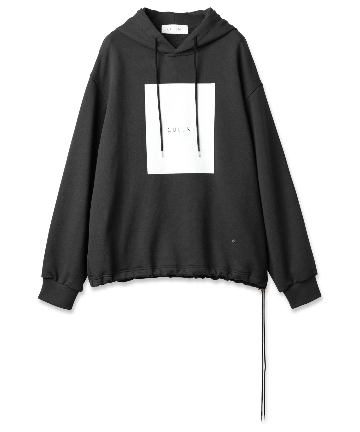 Box Logo Print Drawstring Hoodie