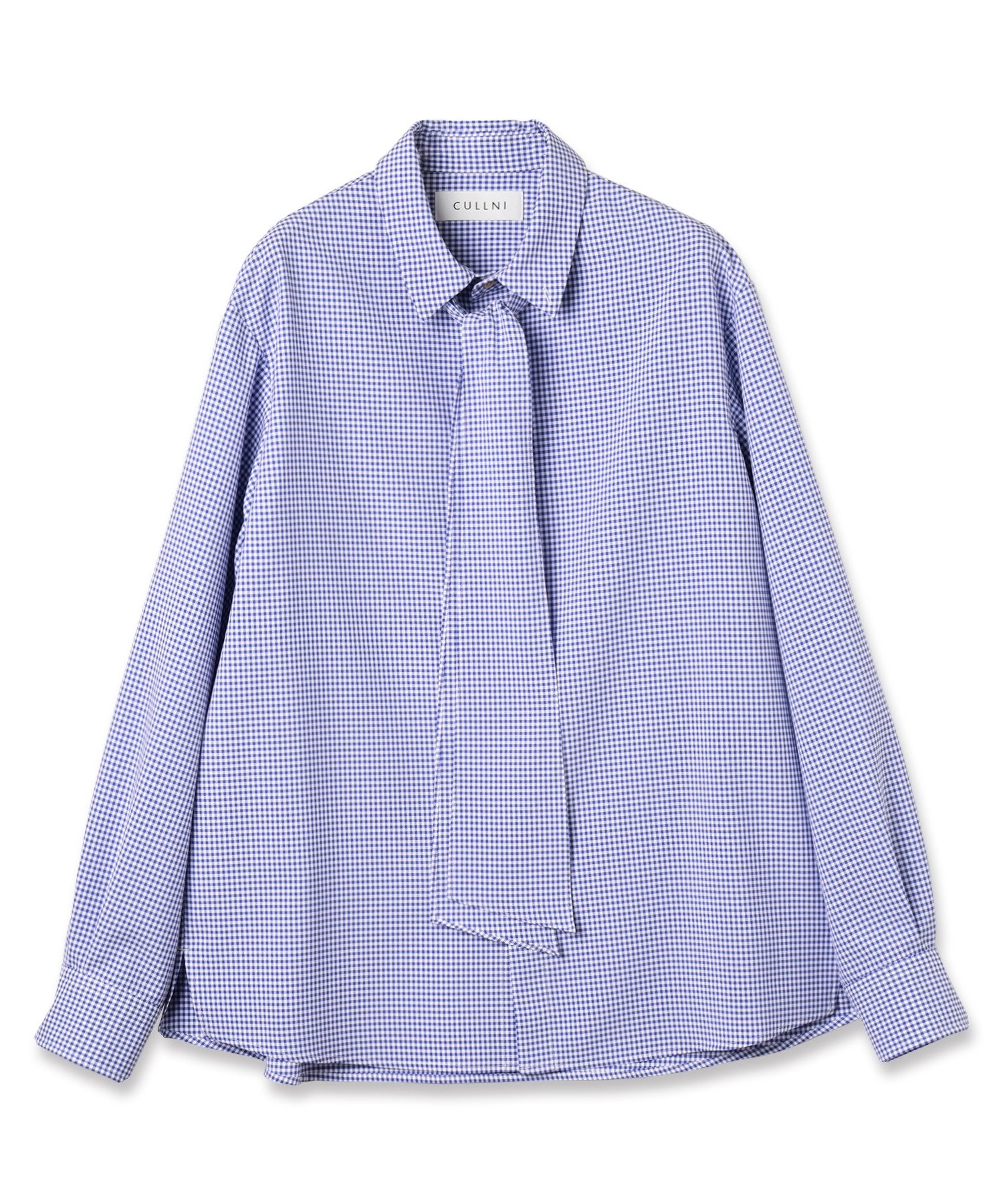 Gingham Check Bow Tie Shirt