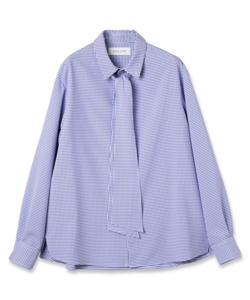 Gingham Check Bow Tie Shirt