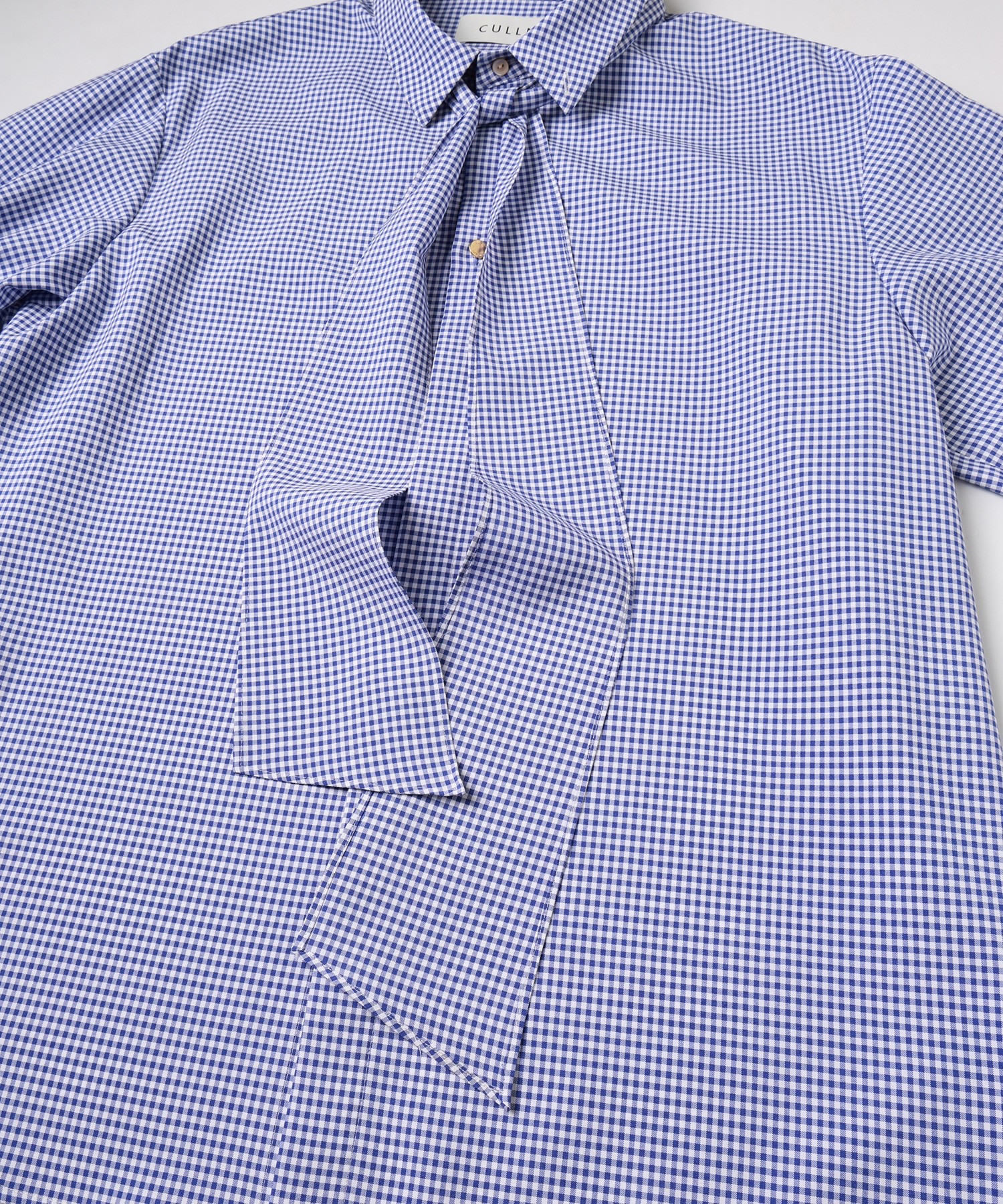 Gingham Check Bow Tie Shirt