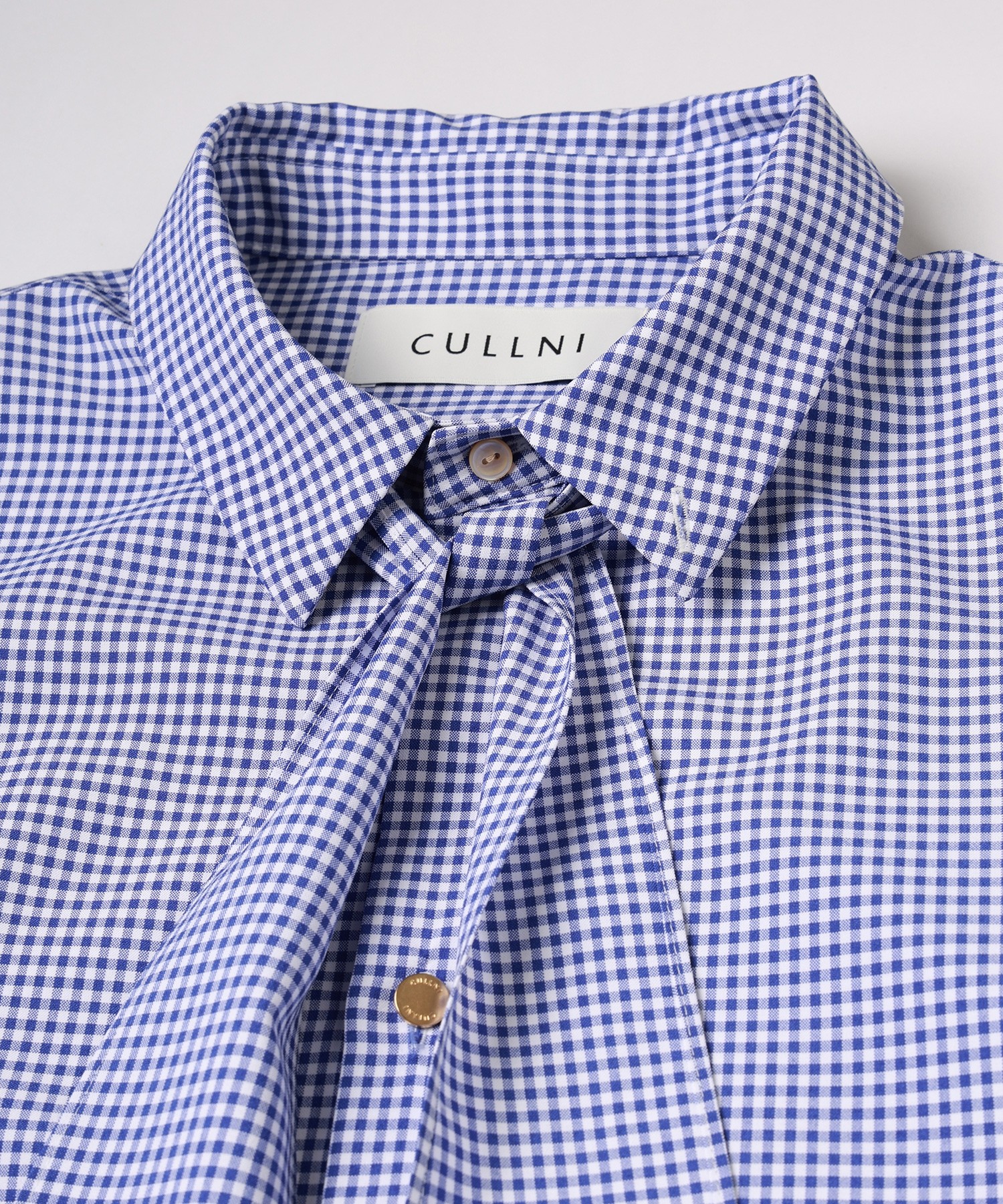 Gingham Check Bow Tie Shirt