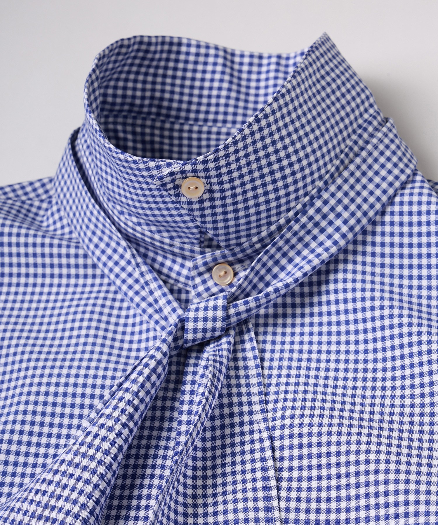 Gingham Check Bow Tie Shirt