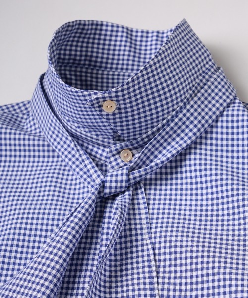 Gingham Check Bow Tie Shirt