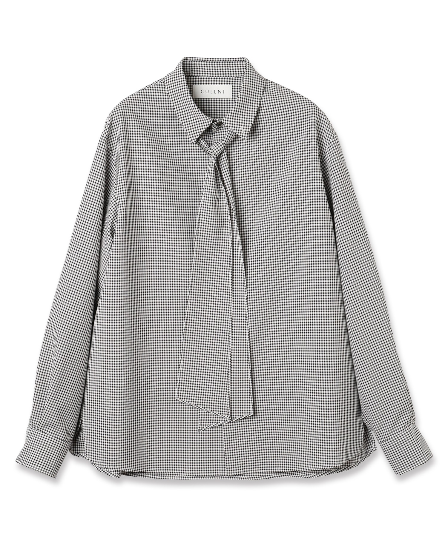 Gingham Check Bow Tie Shirt