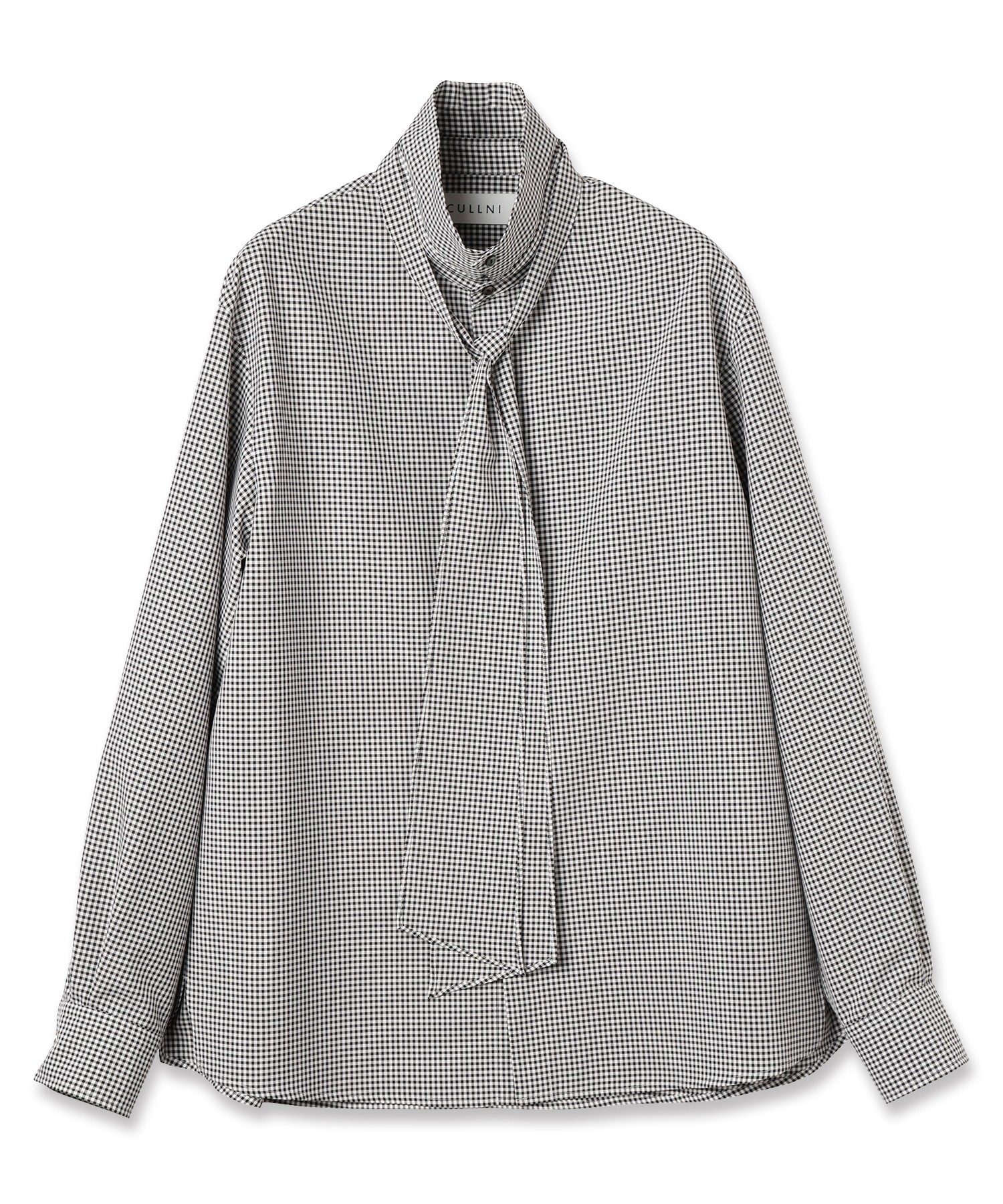 Gingham Check Bow Tie Shirt