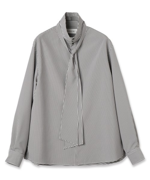 Gingham Check Bow Tie Shirt