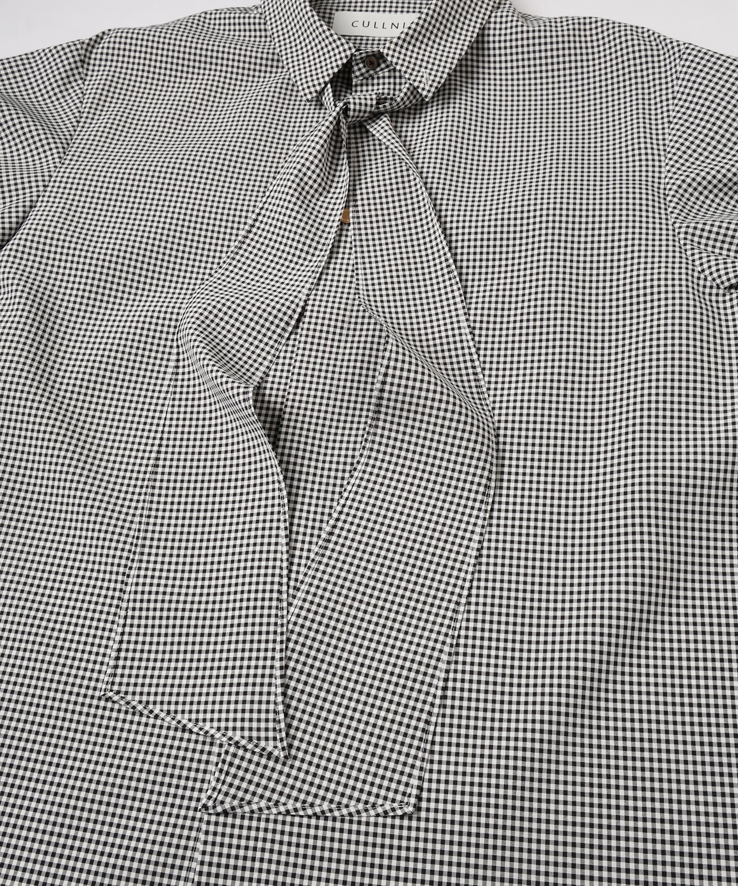 Gingham Check Bow Tie Shirt