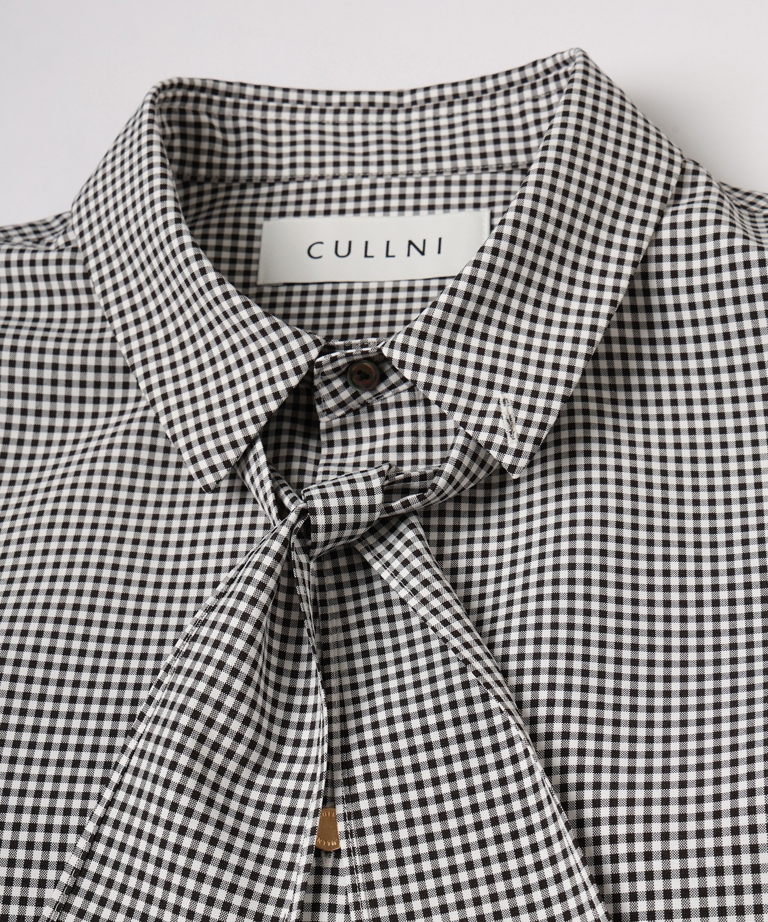 Gingham Check Bow Tie Shirt