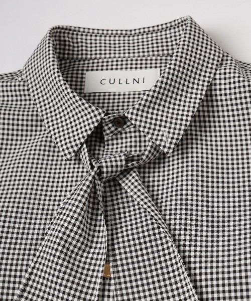 Gingham Check Bow Tie Shirt