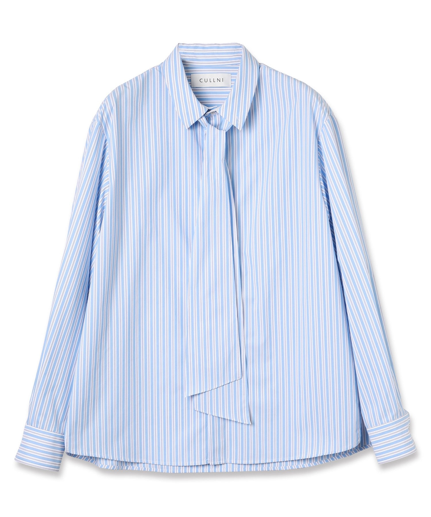 cullni 25ss ボウタイシャツ CULLNI [クルニ] Double Satin Bow Tie Short Sleeve Shirt