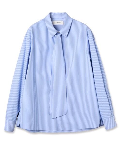 CULLNI 青 長袖シャツ ドローストリング付き CULLNI ONLINE STORE / SHIRT