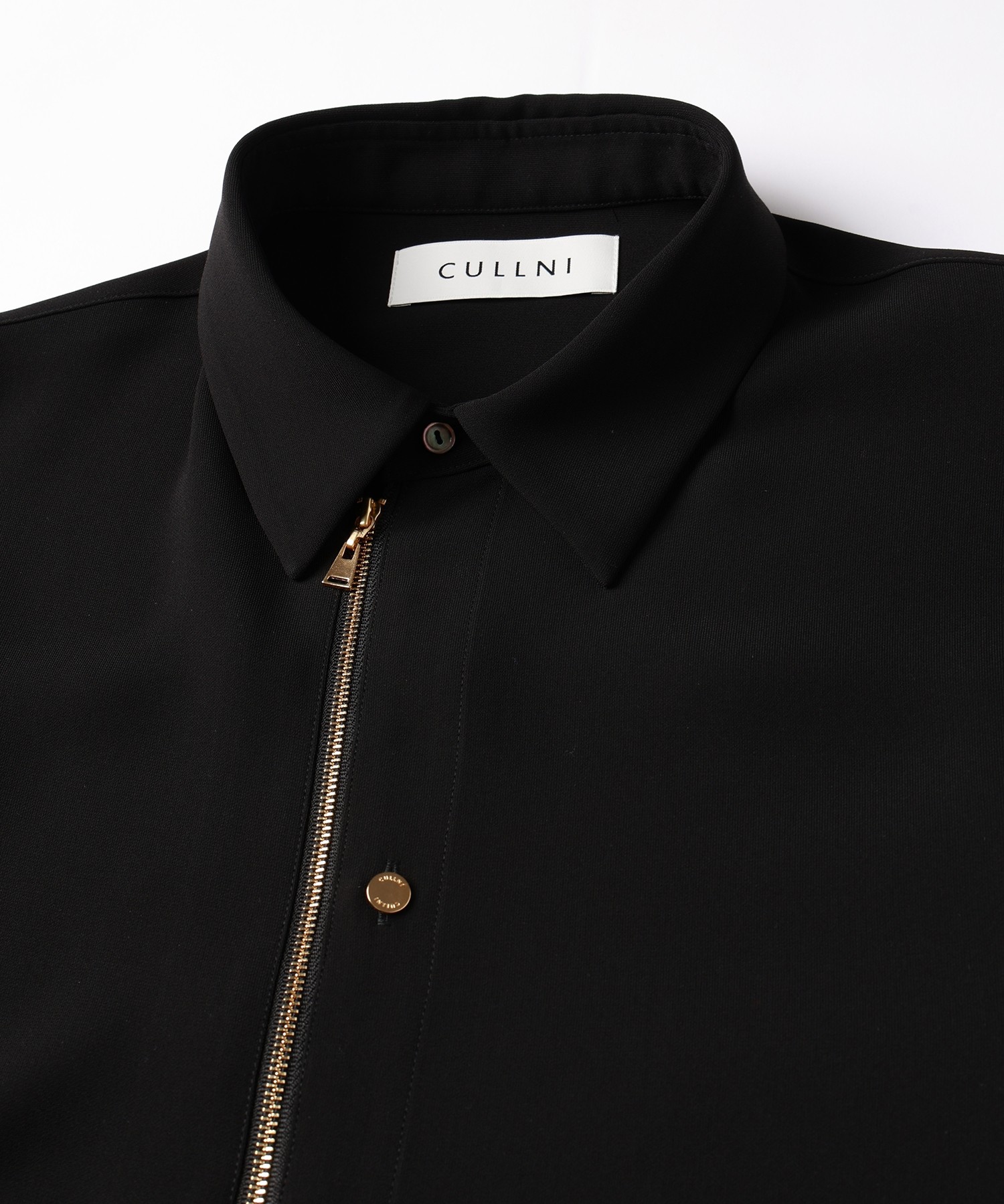 Double Cloth Zip Up Shirt