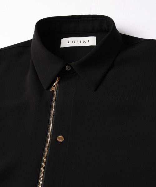 CULLNI ONLINE STORE / Double Cloth Zip Up Shirt
