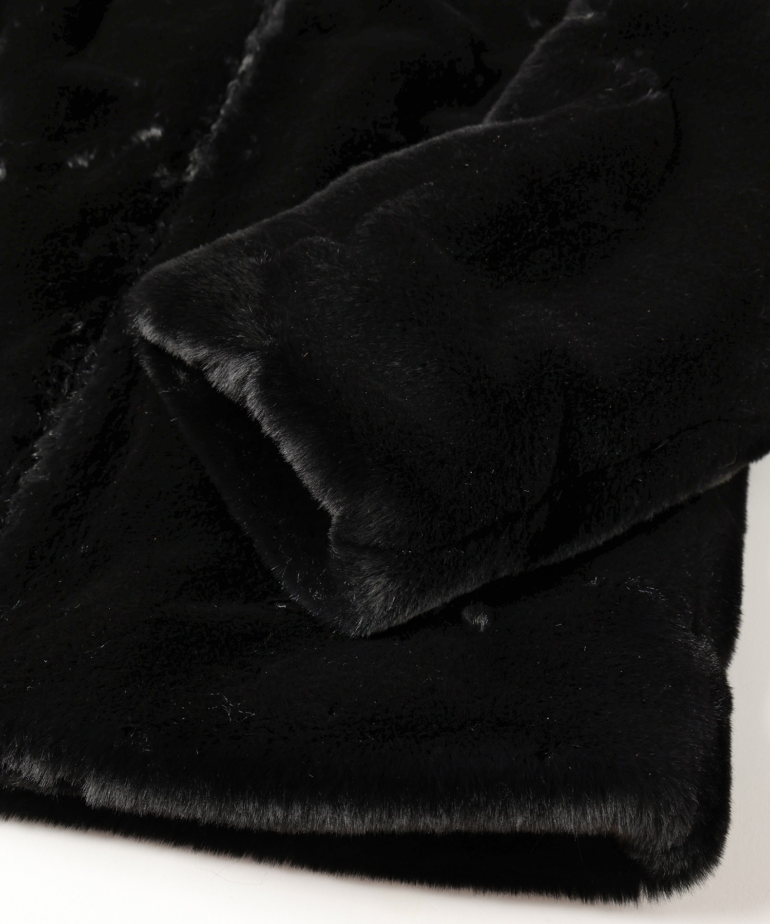 Eco Fur Zip Up Stand Coller Coat