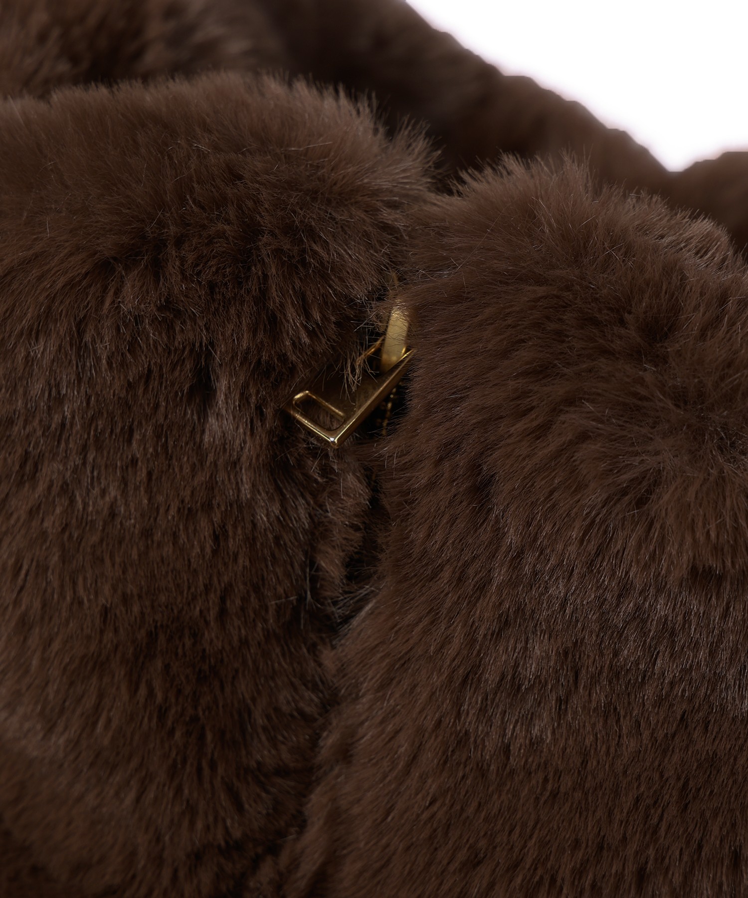 Eco Fur Zip Up Stand Collar Vest