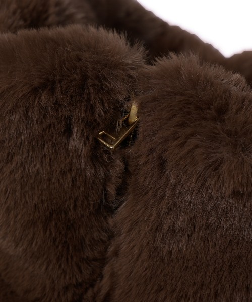 Eco Fur Zip Up Stand Collar Vest