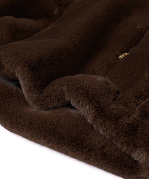 Eco Fur Zip Up Stand Collar Vest