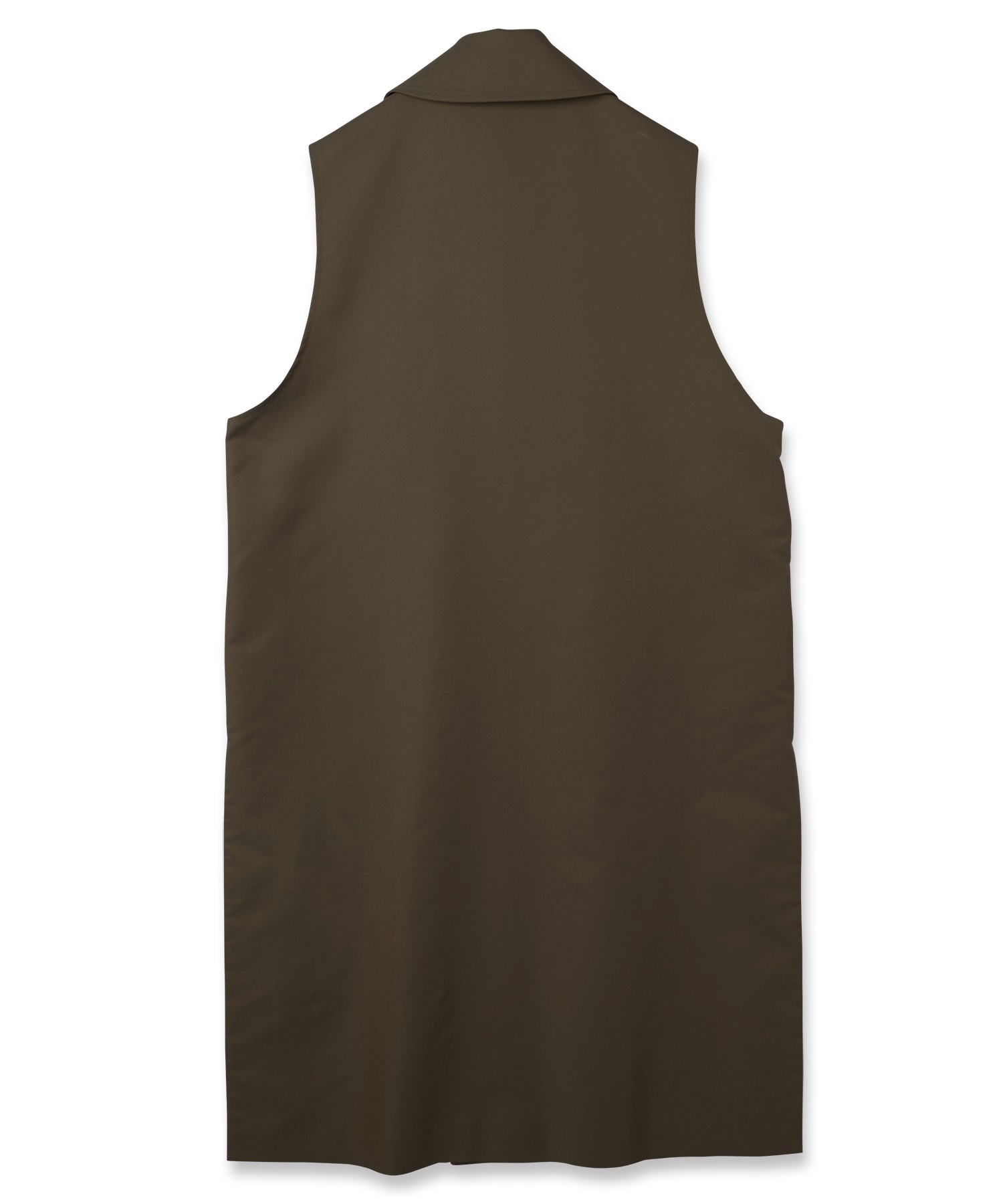 Chambray Gabardine Tie Locken Long Vest