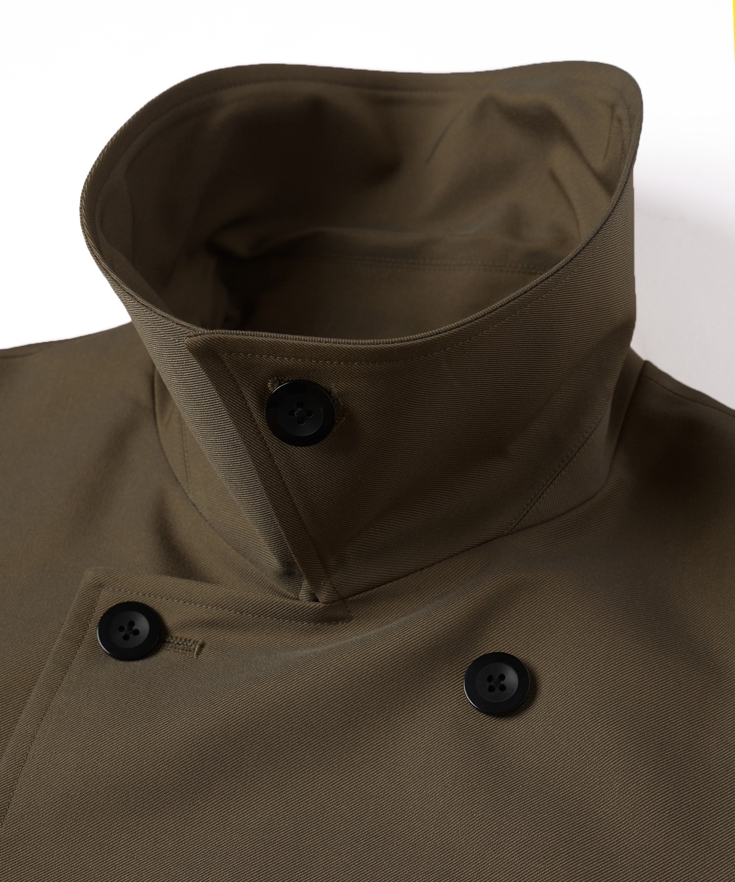 Chambray Gabardine Tie Locken Long Vest