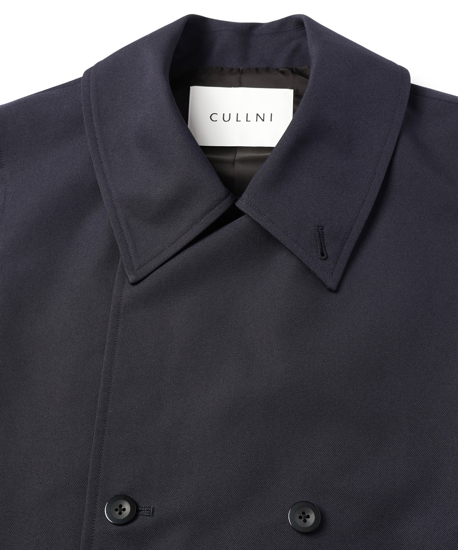 Chambray Gabardine Tie Locken Long Vest