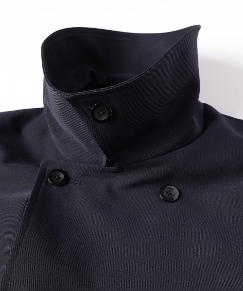 Chambray Gabardine Tie Locken Long Vest