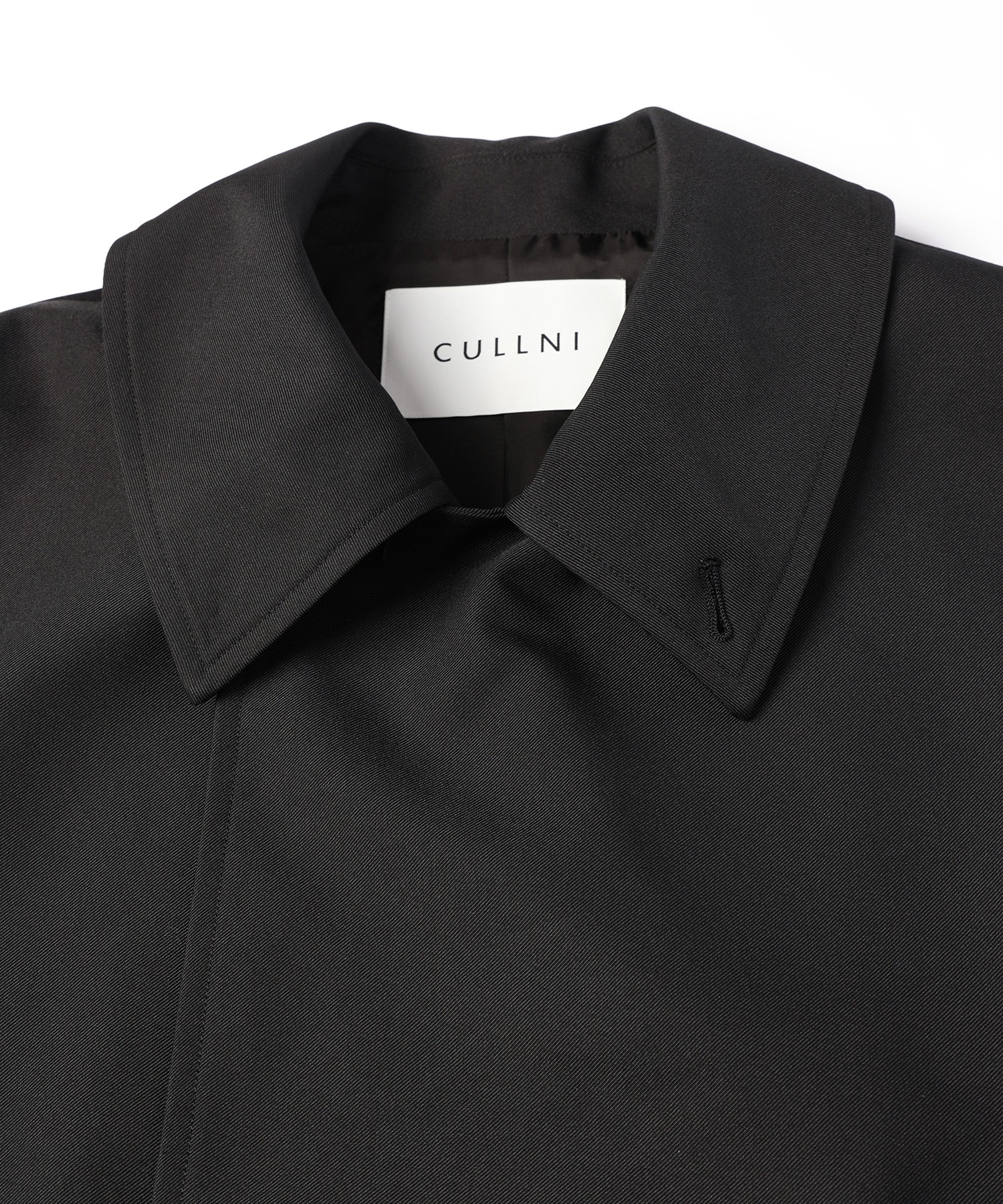 Chambray Gabardine Tie Locken Long Vest