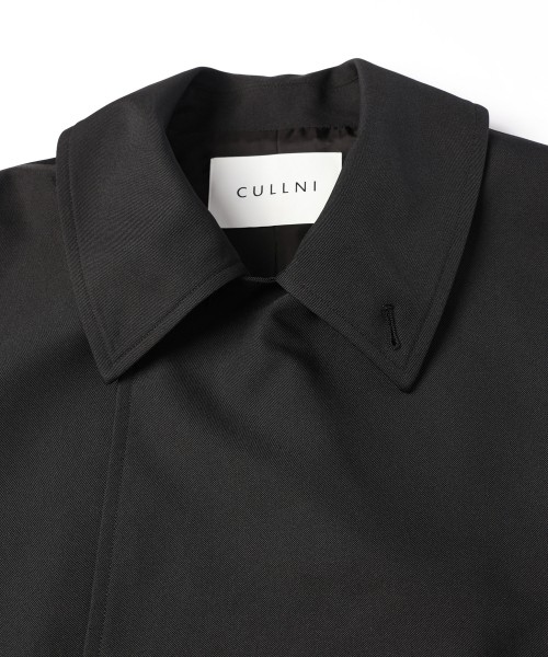 Chambray Gabardine Tie Locken Long Vest