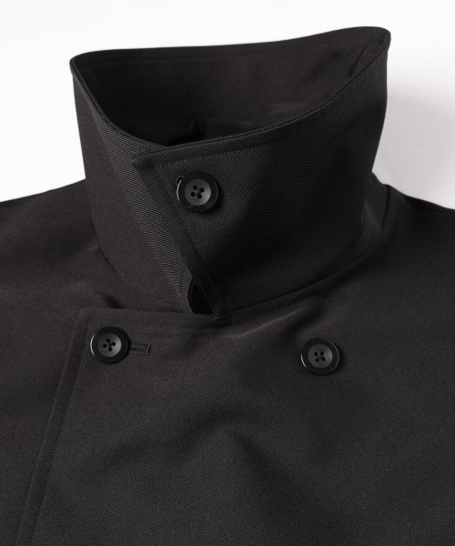 Chambray Gabardine Tie Locken Long Vest