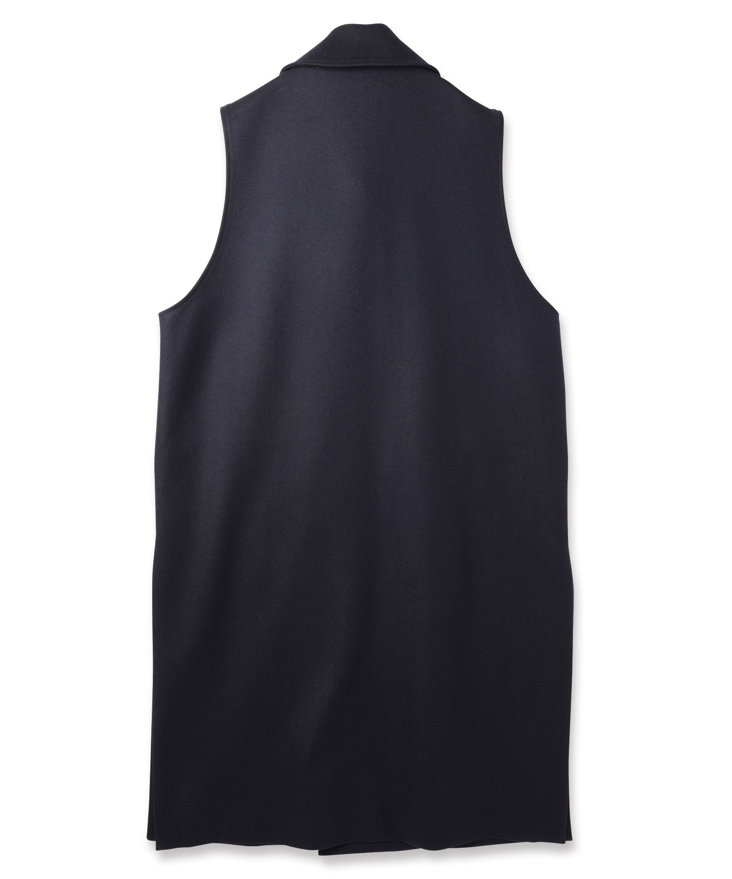 Wool Melton Tie Locken Long Vest