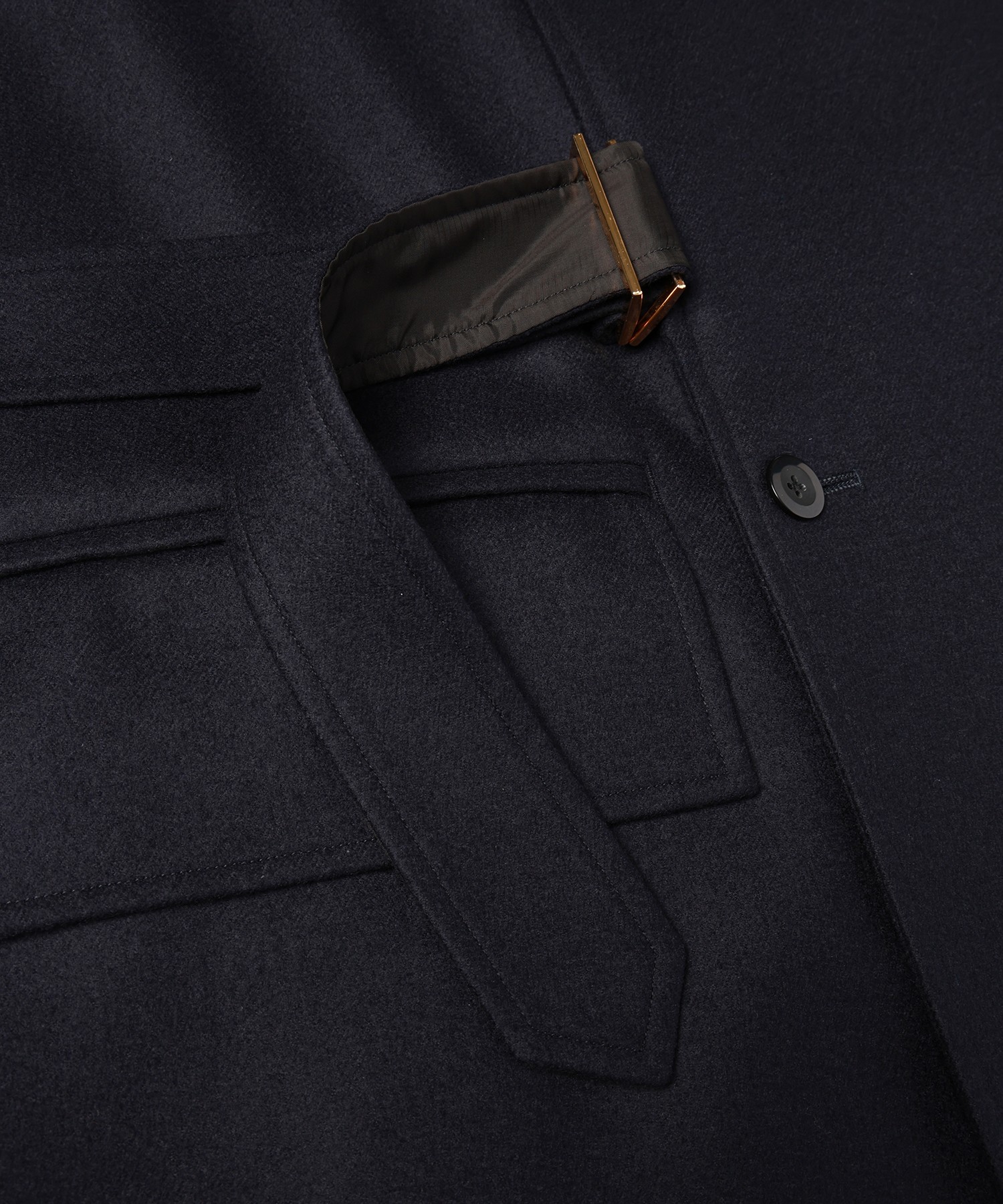 Wool Melton Tie Locken Long Vest