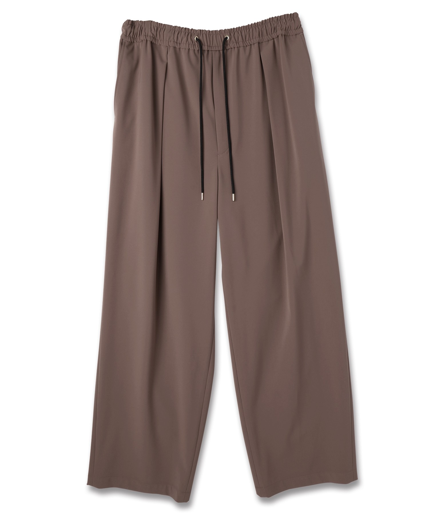 Stretch Twill 1Tuck Drawstring Wide Pants