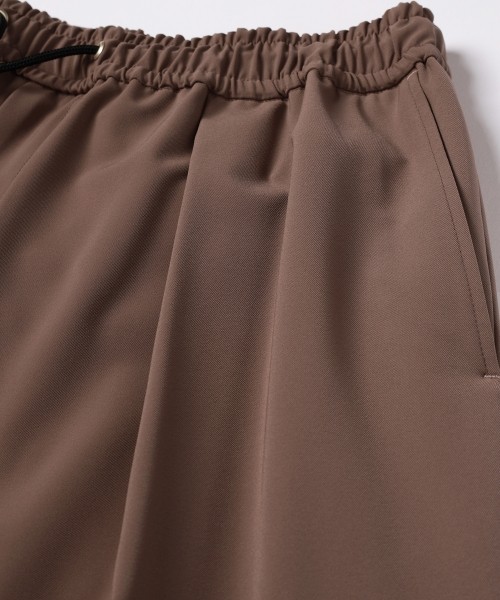 Stretch Twill 1Tuck Drawstring Wide Pants