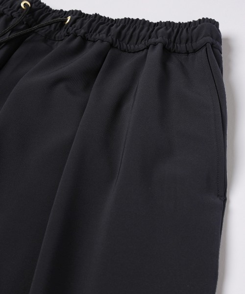 Stretch Twill 1Tuck Drawstring Wide Pants