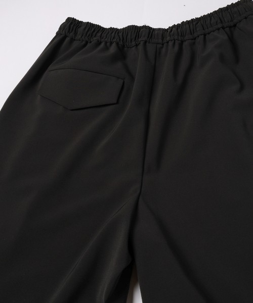 Stretch Twill 1Tuck Drawstring Wide Pants