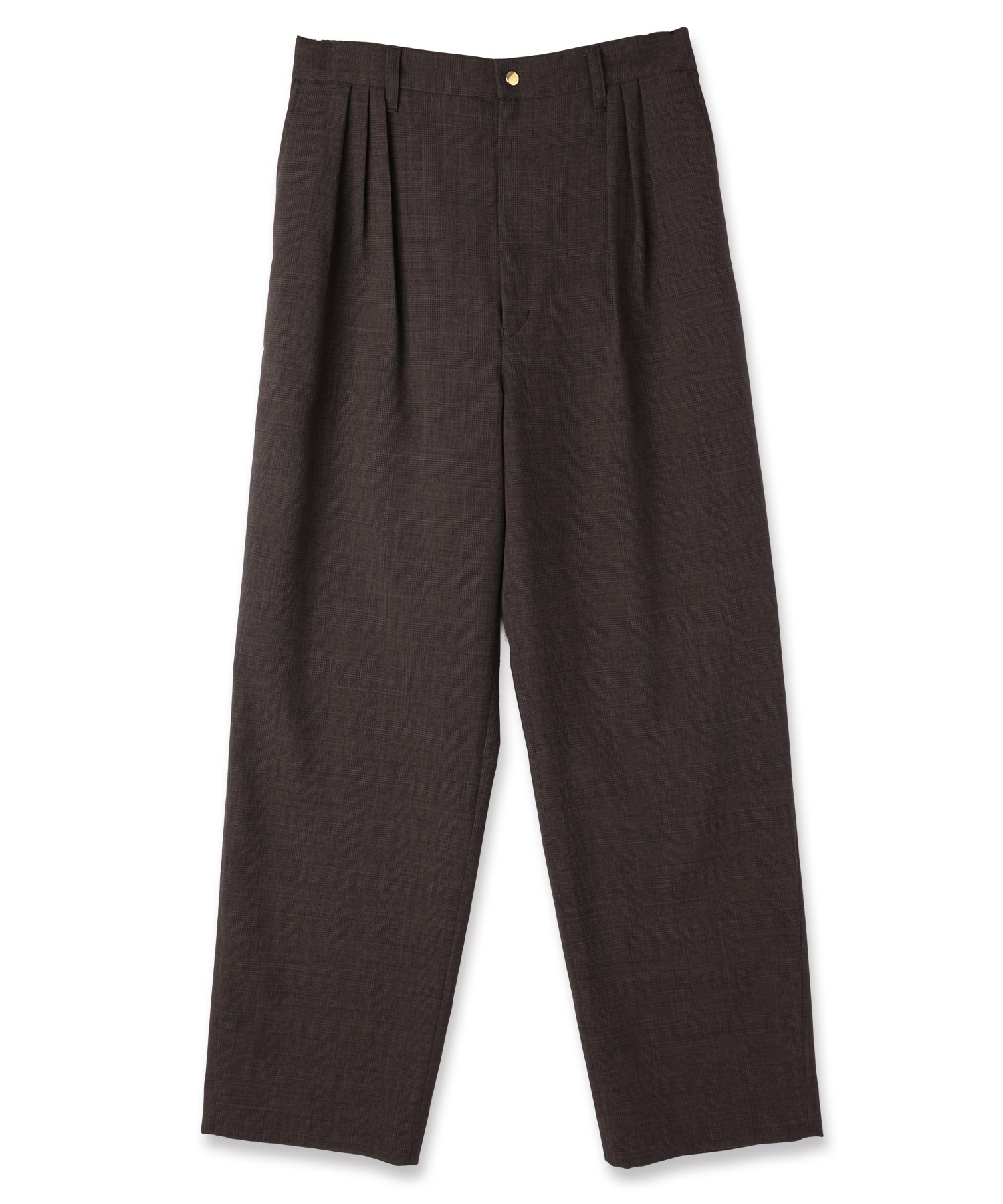 Glen Check 3Tuck Semi Wide Pants