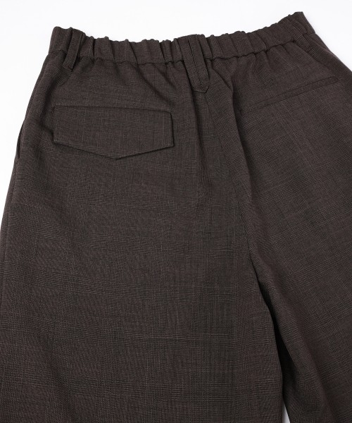 Glen Check 3Tuck Semi Wide Pants