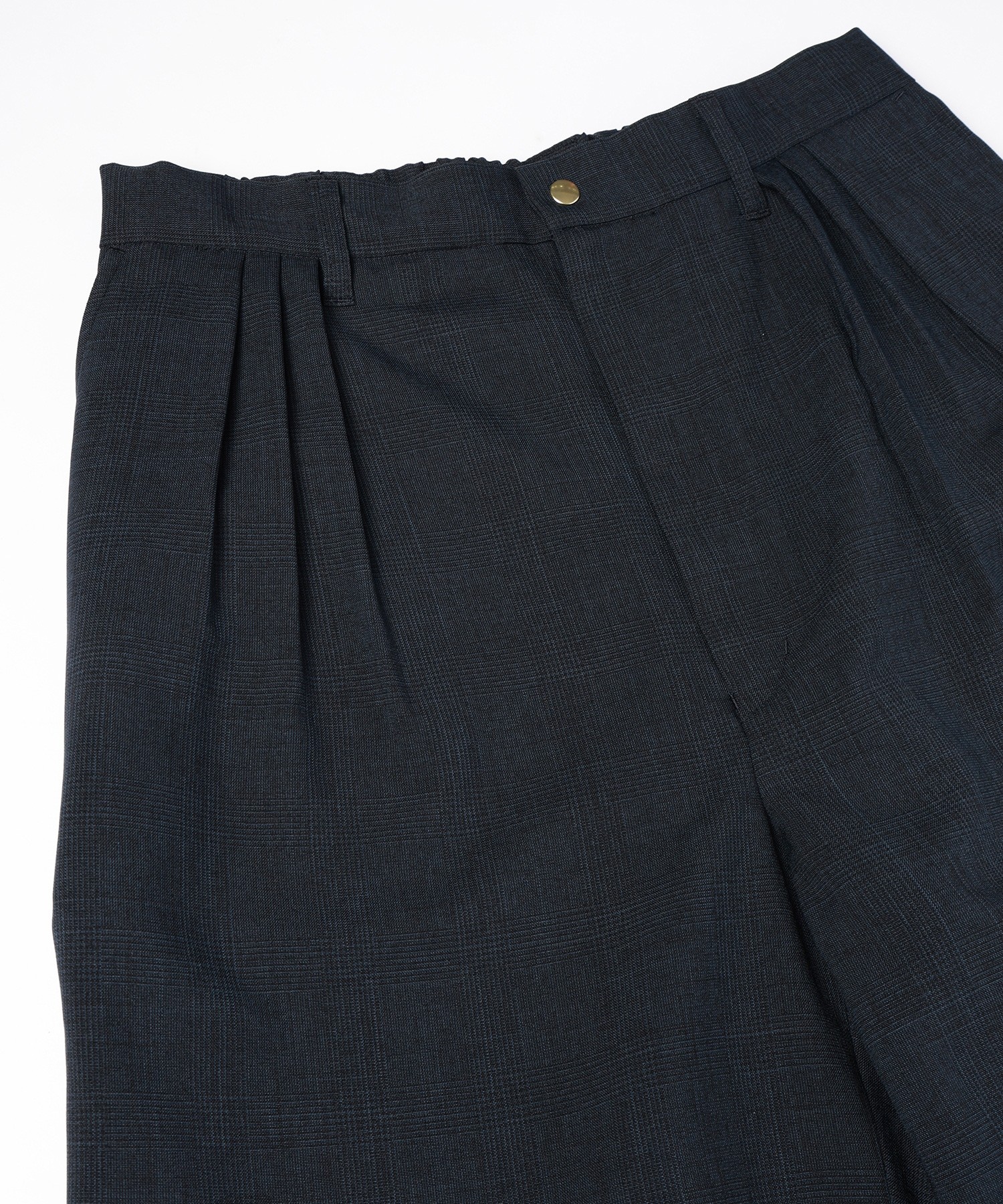 Glen Check 3Tuck Semi Wide Pants