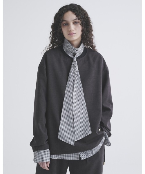 Glen Check 3Tuck Semi Wide Pants