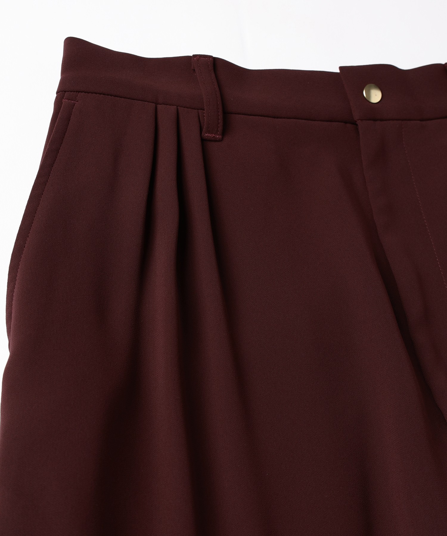 Double Cloth 3Tuck Semi Wide Pants