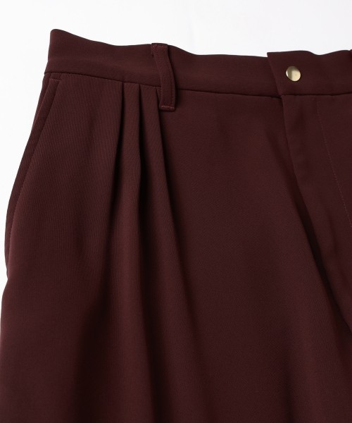 Double Cloth 3Tuck Semi Wide Pants